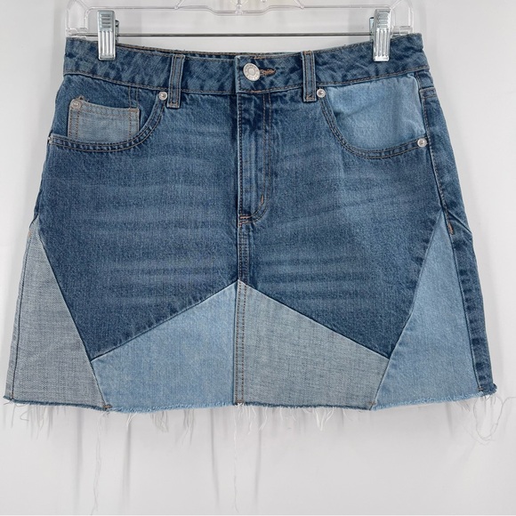 GARAGE DENIM Mini Jean Skirt PETITE Small SP - Picture 1 of 5